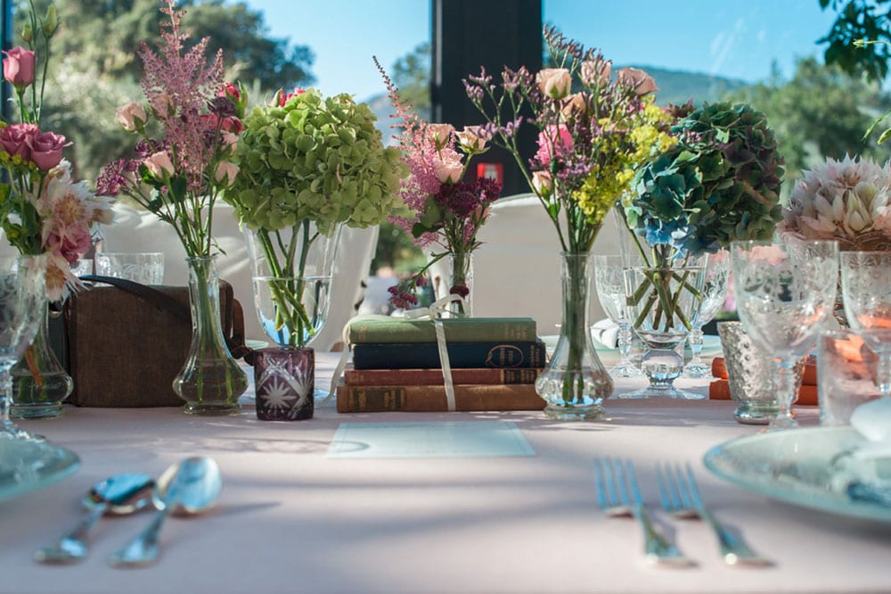 Beautiful floral tablescape at Le Beauvallon for the perfect destination wedding