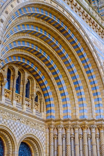 Natural History Museum Weddings | Ornate details at the entrance of the Natural History Museum London