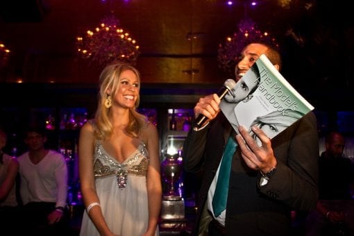 The Models Handbook Launch in MAyfair with Storm models Fiona Brattle and Julian Okines