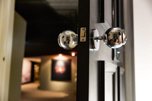 Entrance into a house built solely for a corporate product launch in London