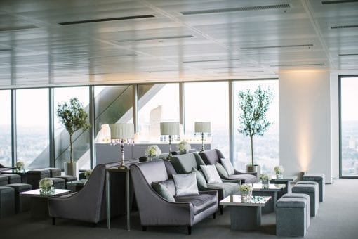 Soft seating for a corporate launch event in London