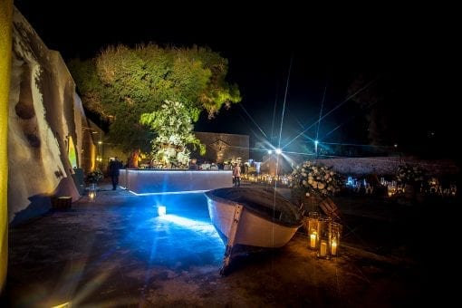 Outdoor beach inspired luxury destination wedding drinks reception