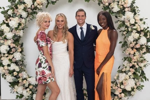 Celebrity Pixie Lott at a high end wedding in London covered by Hello! Magazine
