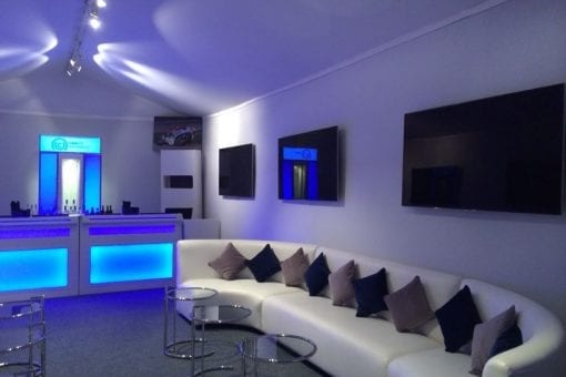 Corporate launch event at Silverstone with a bespoke VIP marquee