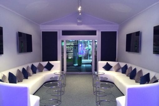 A VIP marquee built for a corporate event at Silverstone
