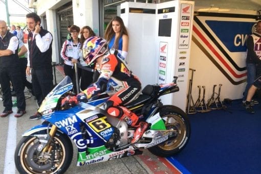 Silverstone brand event with Honda motorbike