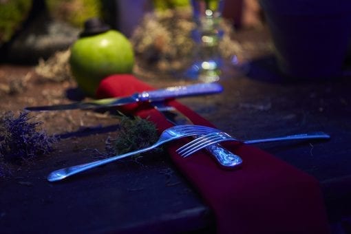 Creative way of setting tables for a surreal bespoke party