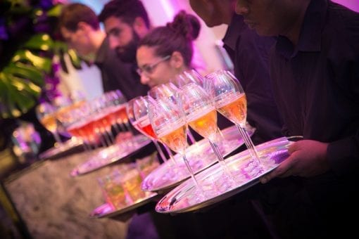 Fun bespoke cocktails being served to guests at a private event in London