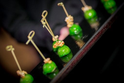 Stunning canapes at a private event at Battersea Power Station in London