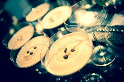 Nespresso Martinis being served at an event at Battersea Power Station