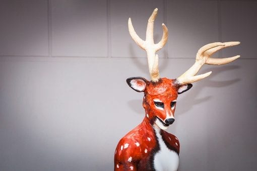 World class riving act performing at a Surrealist party in London