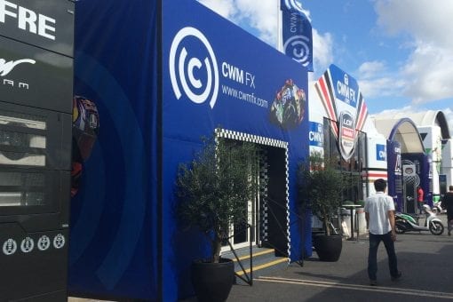 A bespoke branded structure in the VIP area of Silverston for a corporate event