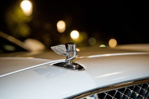 White Bentley for a Royal Nigerian white wedding in London