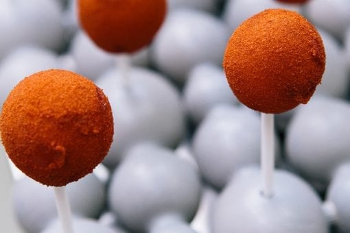 Fun orange canapés at a drinks reception on a private estate