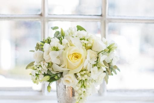 Simple but elegant flower arrangement at One Marylebone