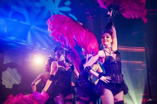 The IT girls performing burlesque at a luxury birthday party
