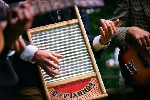 Drinks reception band at a luxury wedding in the UK