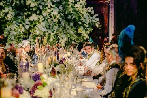Large trees for a lavish dinner party at Hampton Court Palace