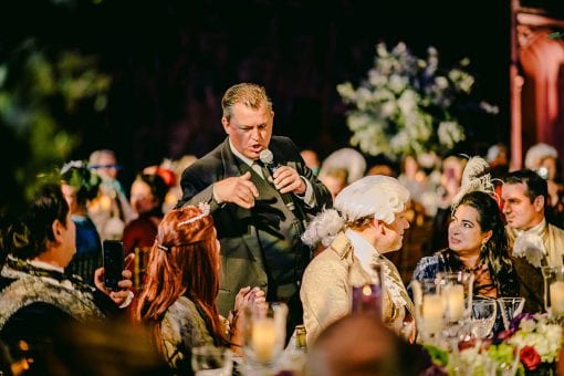 Singing waiter at a fun party at Hampton Court Palace