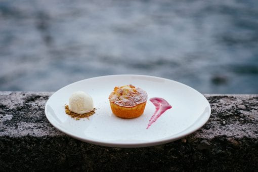 Dessert overlooking Lake Como in Italy for a luxury wedding