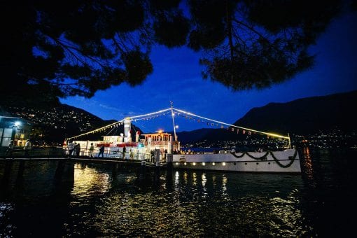 Luxury party boat for a multi-day wedding in Lake Como
