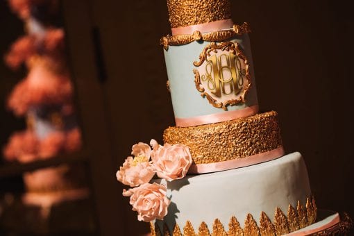 A stunning birthday cake made by Elizabeth Emporium Cakes for a Marie Antoinette styled party