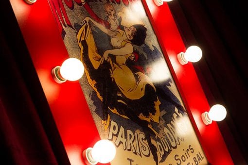 Moulin Rouge prop for a Moulin Rouge themed private party in Mayfair, London