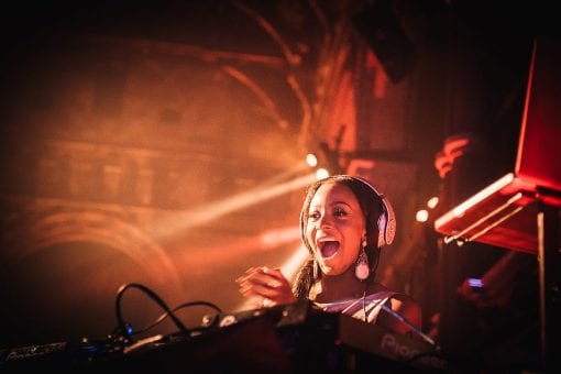 Celebrity DJ Cuppy performing at a private event in Mayfair, London