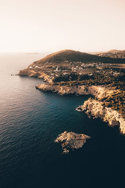 A view of the sea and cliffs in Spain for a luxury destination wedding