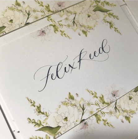 Wedding illustration and calligraphy