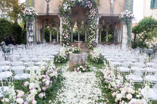 Luxury wedding ceremony in the Amalfi Coast